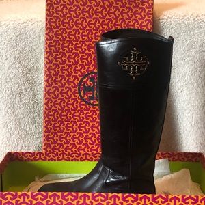 Tory Burch Black Riding Boots